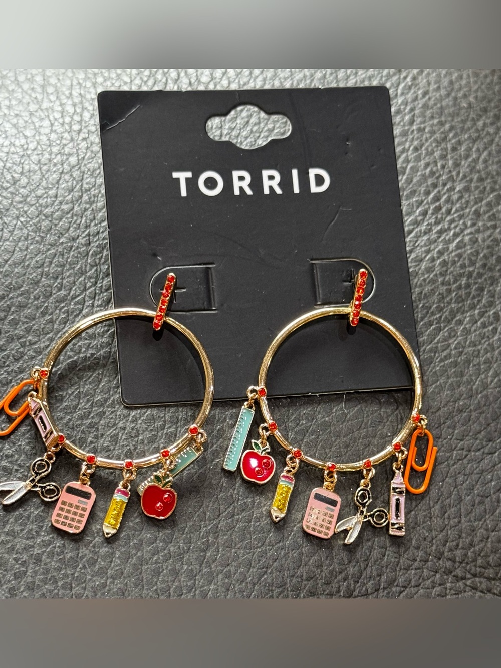NWT Torrid Back To School hoop earring set